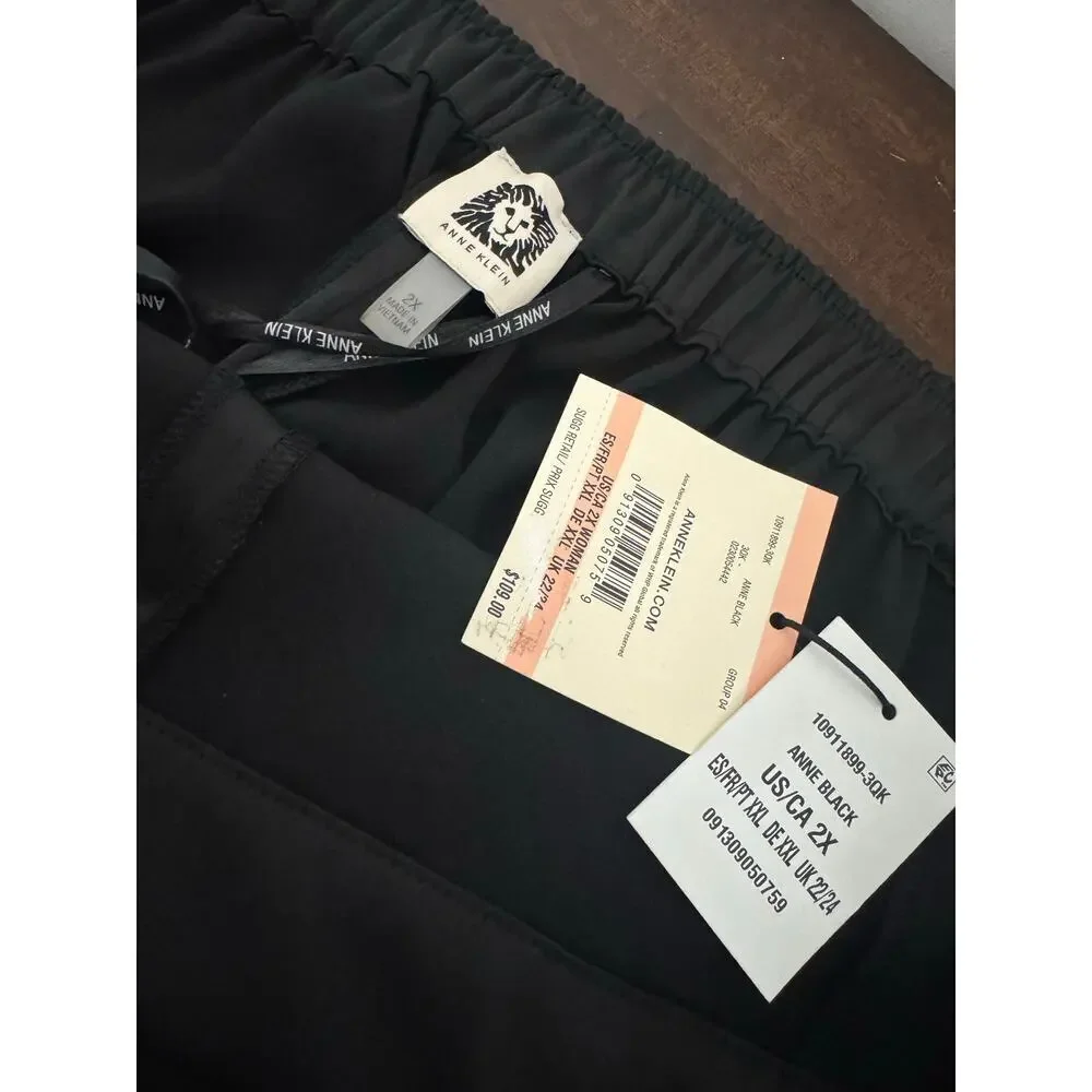 Anne Klein Mid-Rise Pull-On Wide-Leg Pants 2XL - Picture 9 of 10